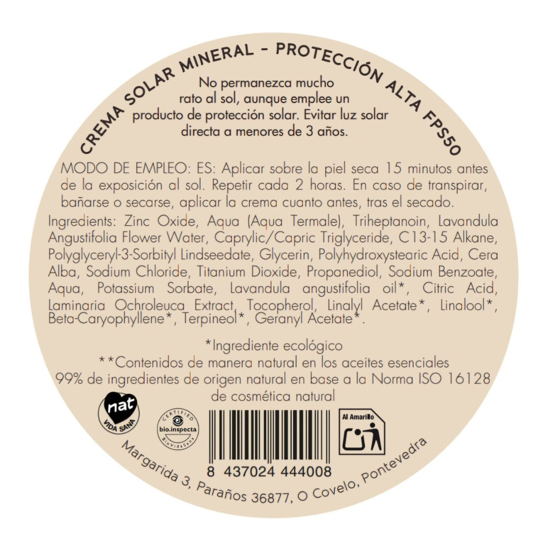 Protector Solar Mineral SPF 50 Amalgama Silvestre | Antioxidante