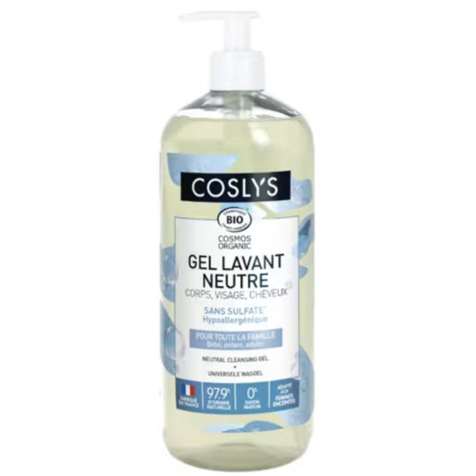 Gel de ducha universal en formato familiar de 1l con dosificador de la marca Coslys