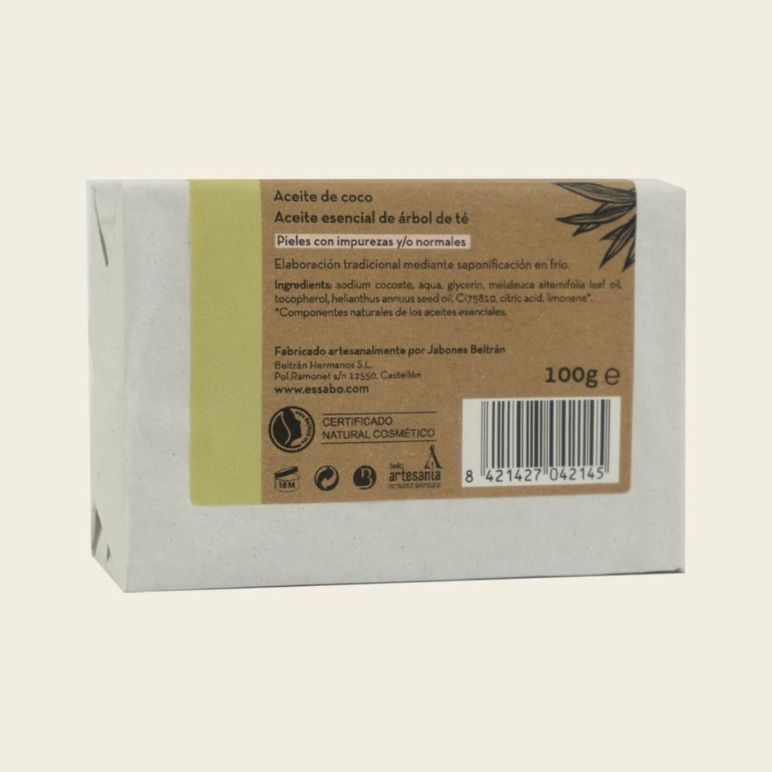 Jabón natural árbol de té (100g) | Purificante