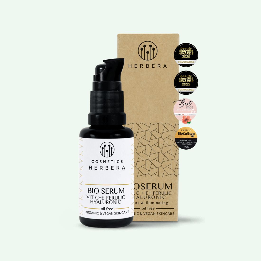 Bio Serum Vitamin C + E + Ferulic + Hyaluronic Oil Free - 30 ml