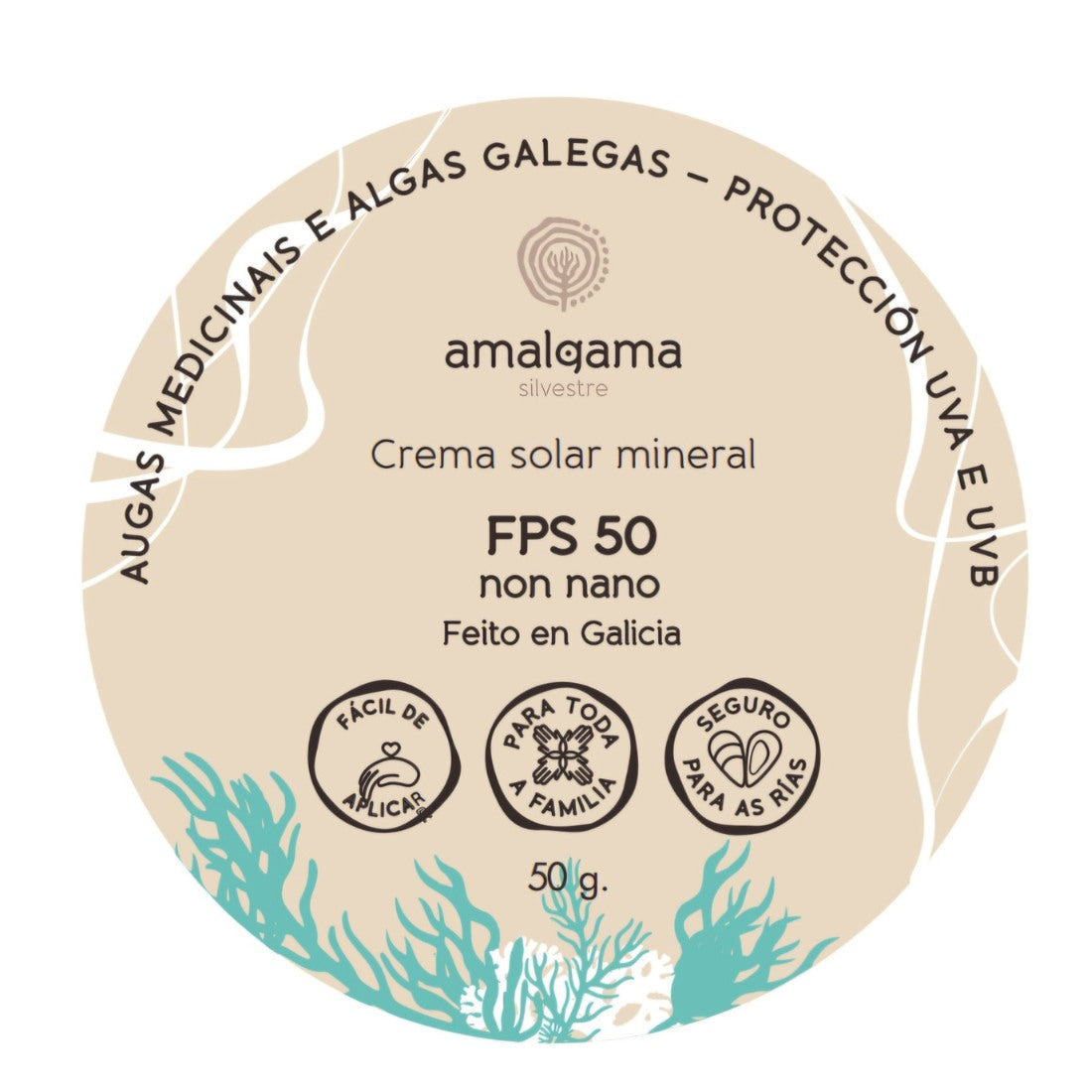 Protector Solar Mineral SPF 50 Amalgama Silvestre | Antioxidante