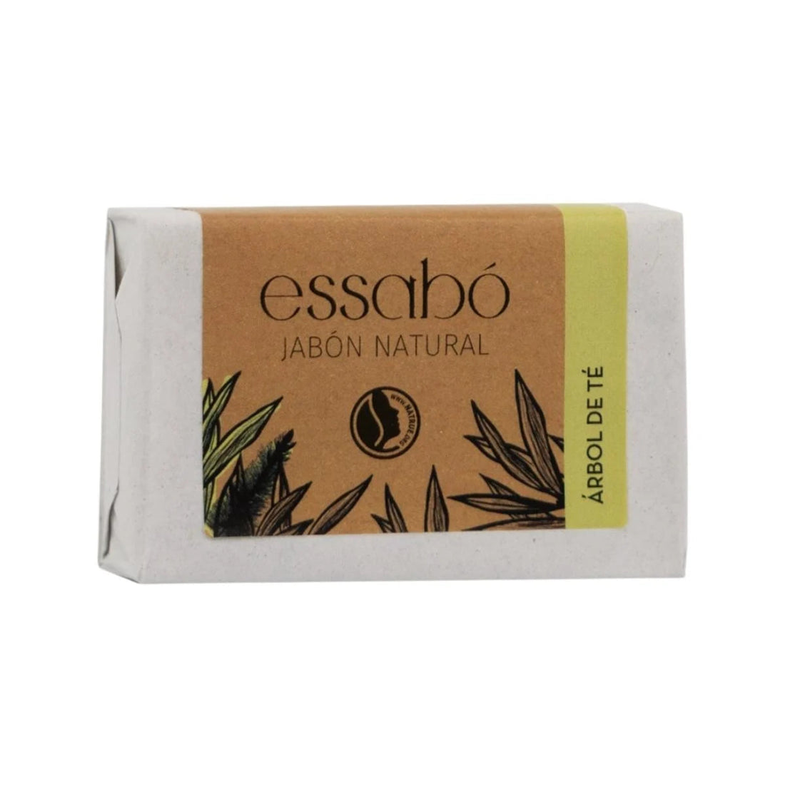 Pastilla de jabón natural ecológico de árbol de té de la marca Essabó para pieles grasas