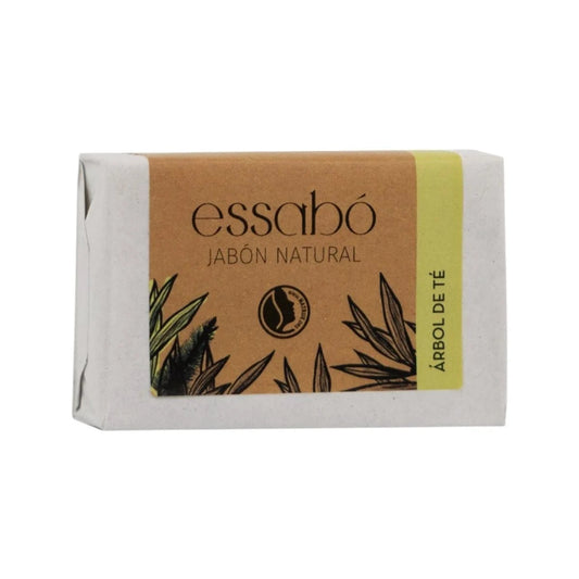 Pastilla de jabón natural ecológico de árbol de té de la marca Essabó para pieles grasas