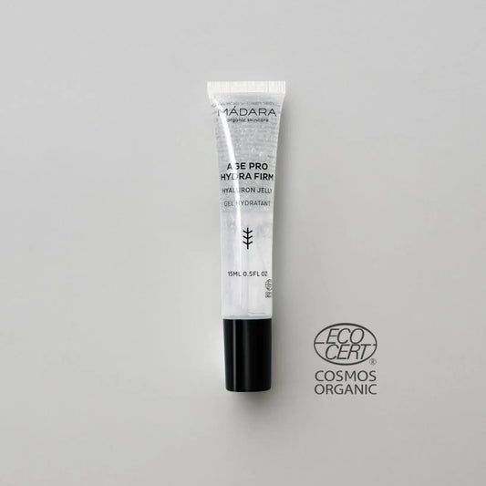 Gel hidratante facial Time Miracle Hydra Firm Hyaluron Jelly de Mádara formato viaje