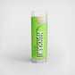 Video de presentación en 3D del bálsamo labial de menta Hurraw mostrando su envase ovalado.