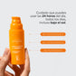 Infografía del Sérum Booster de Vitamina C de Novexpert que indica que se puede usar bajo el sol por ser no fotosensible, no fotoalérgico y no fototóxico.
